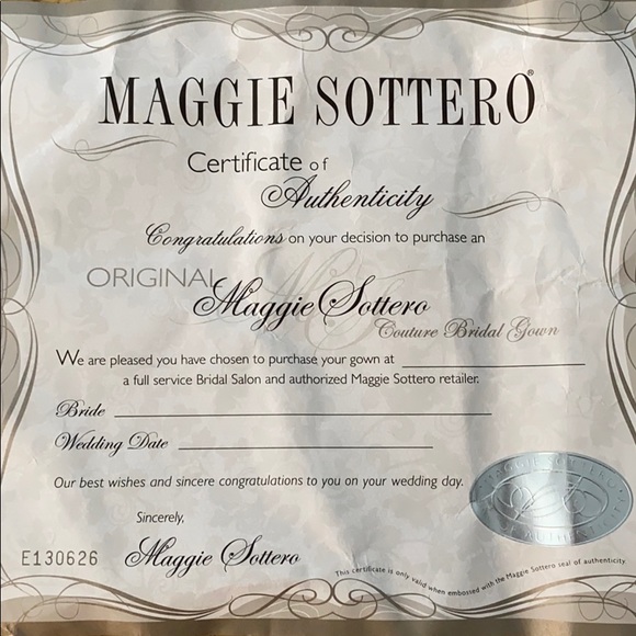 Original Maggie Sottero Couture Bridal Gown - Picture 8 of 8